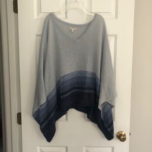 SONOMA BLUE OMBRÉ PONCHO